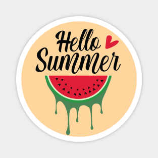 Hello summer Watermelon Magnet